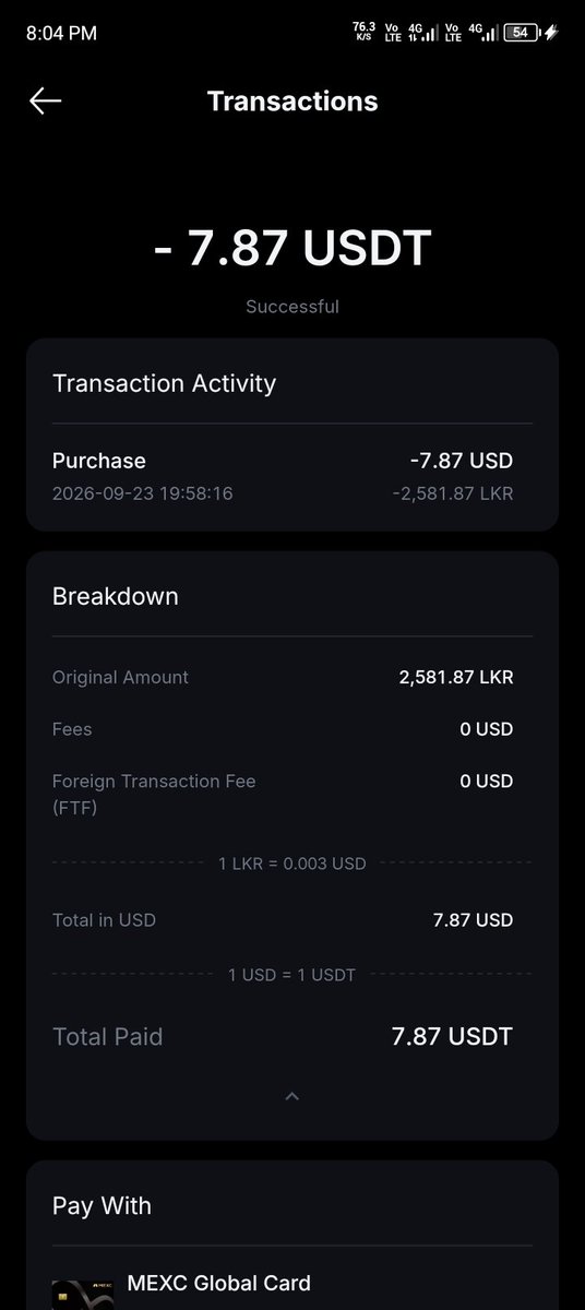 HiruXbt's tweet photo. @MEXC 🍽️ A Simple Dinner,
Had a nice dinner today and paid with my MEXC Card. 💳✨
It’s great to see how crypto can be part of simple, everyday moments even enjoying a good meal. ❤️
UID 62416654
#MEXC #MEXCCard #MEXCCardMoment https://t.co/uvtUMqdd3c