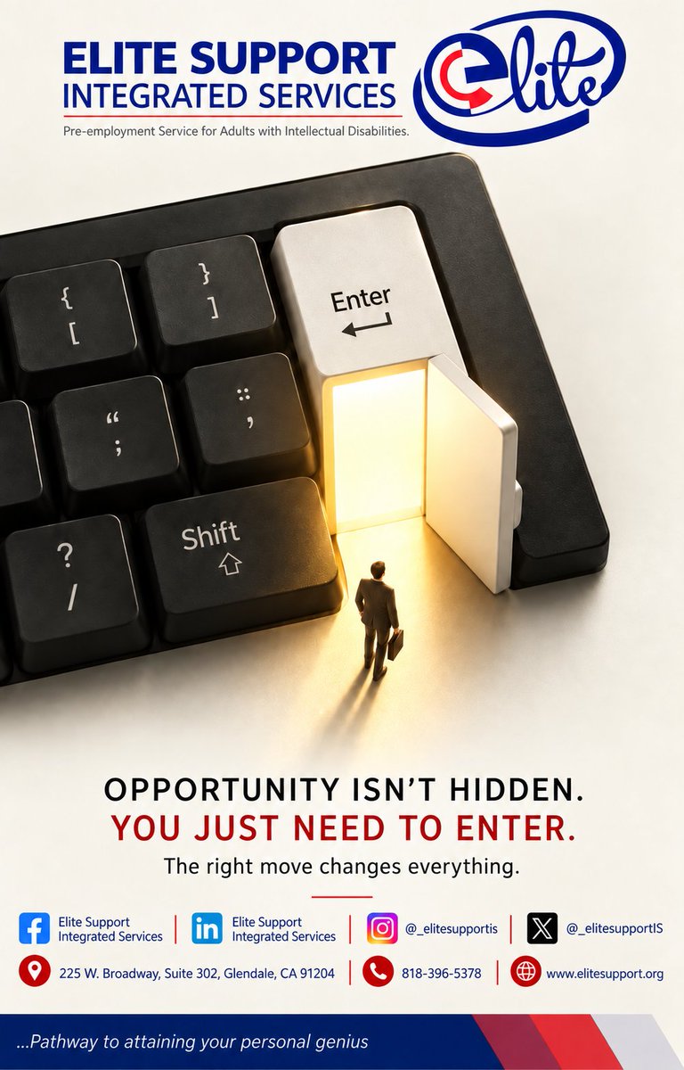 _elitesupportIS's tweet photo. An open door can be the beginning of a new skill, greater confidence, or a meaningful connection.

At Elite, we believe every individual deserves opportunities to learn, contribute, and choose their next step.

#Opportunity #EveryAbilityCounts #DisabilityInclusion https://t.co/NBlKuCsViF