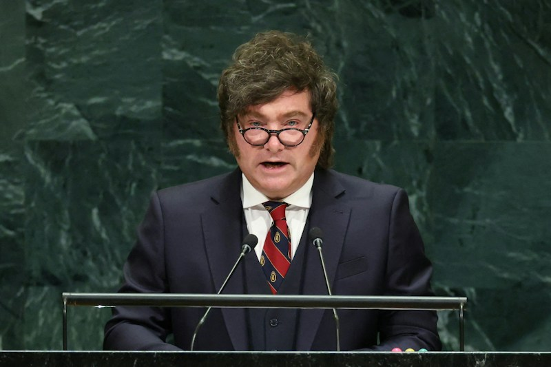 angryoldfart990's tweet photo. Argentina's President Javier Milei used his time in front of the UN Assembly to say the UN is useless. "This has become a useless organization whose only purpose is to sustain a cast of fatally arrogant parasites masquerading as well-meaning bureaucrats."
Now that's telling them like it is!