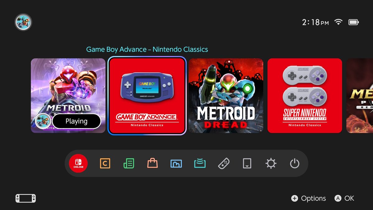 TroidStudios's tweet photo. My Home Screen is literally just all Metroid games available on Switch 2 LOL. https://t.co/1H34JvgdDn