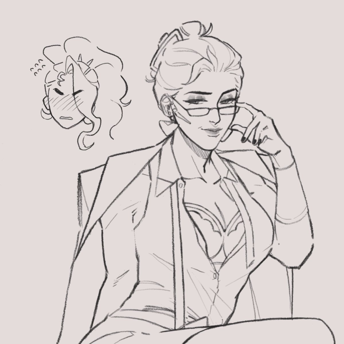 Valcilient's tweet photo. A reward for Talon's most hardworking leader 😏 #Dominetta #Domina #Vendetta #Overwatch https://t.co/E6xO96pyIV