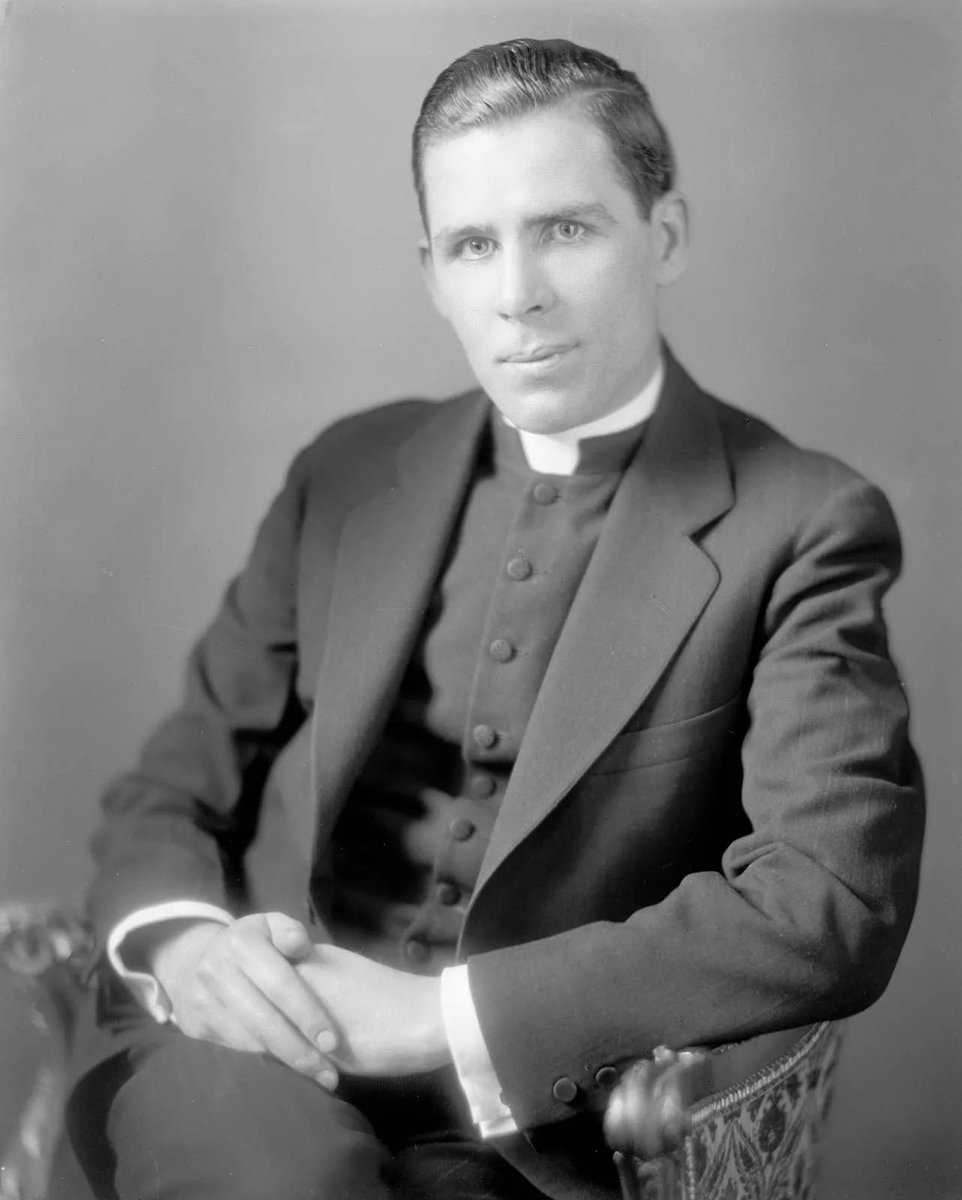 BeSaintly's tweet photo. There is a lot about Fulton Sheen that people don’t know, especially his life after his show ended…

A Cardinal undermined him during & after the show. This went on for almost 28 years

He got him removed from major charity roles in the Church that he’d held for years at this point.

He was also removed from his diocese in NY & moved to a much smaller & rural one in Rochester.

All the while he never slandered him, & took his reassignments graciously after ascending to the heights of culture & the church.

Later in his autobiography he said that he initially resisted even minor trials and mortifications, but as the Lord laid heavier crosses on his back he changed.

This is what makes a Saint