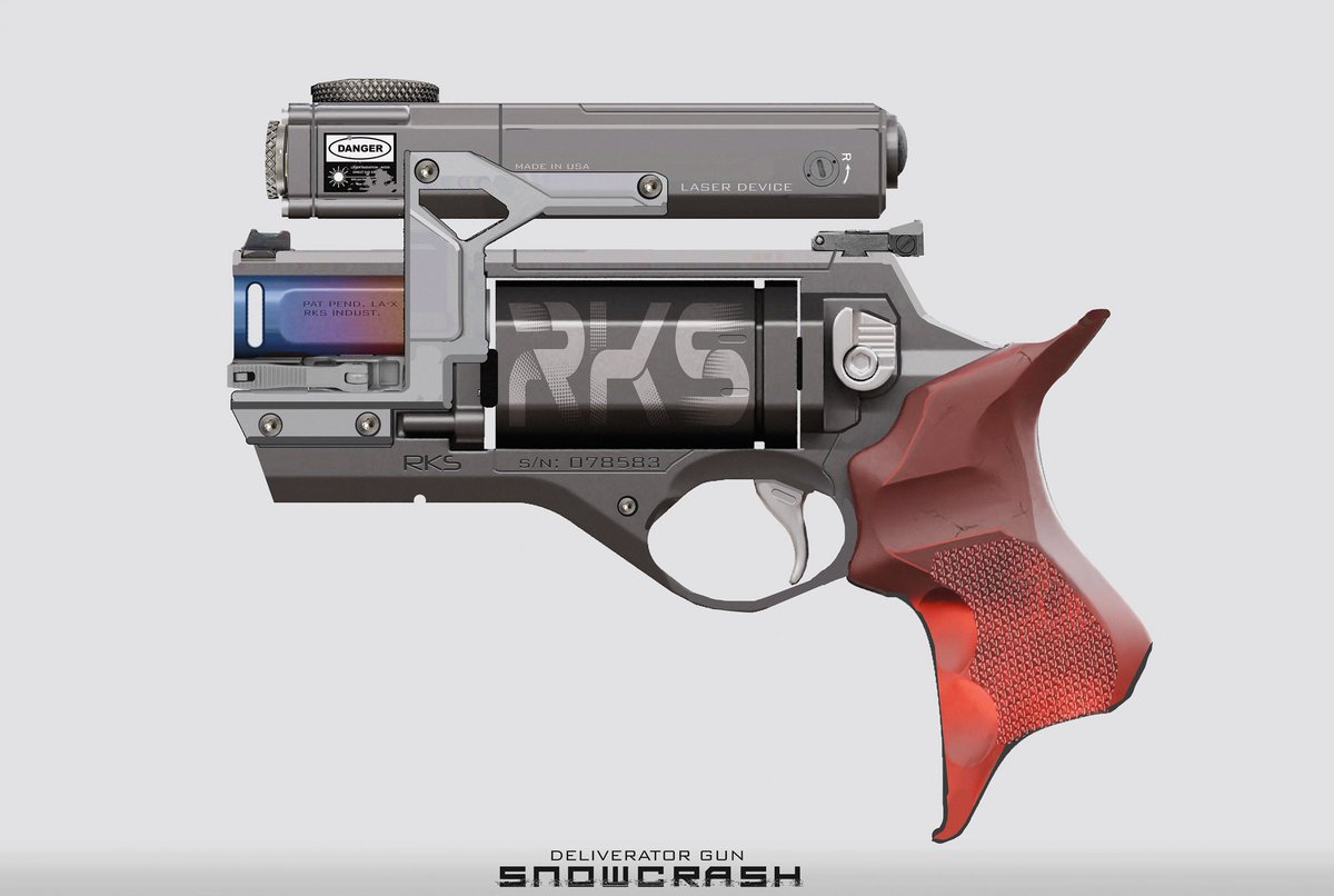 KiebeBlend's tweet photo. “When they gave him the job, they gave him a gun. The Deliverator never deals in cash, but someone might come after him anyway–might want his car, or his cargo. The gun is a tiny, aero-styled, lightweight, the kind of a gun a fashion designer would carry.” https://t.co/ASaB81OL82