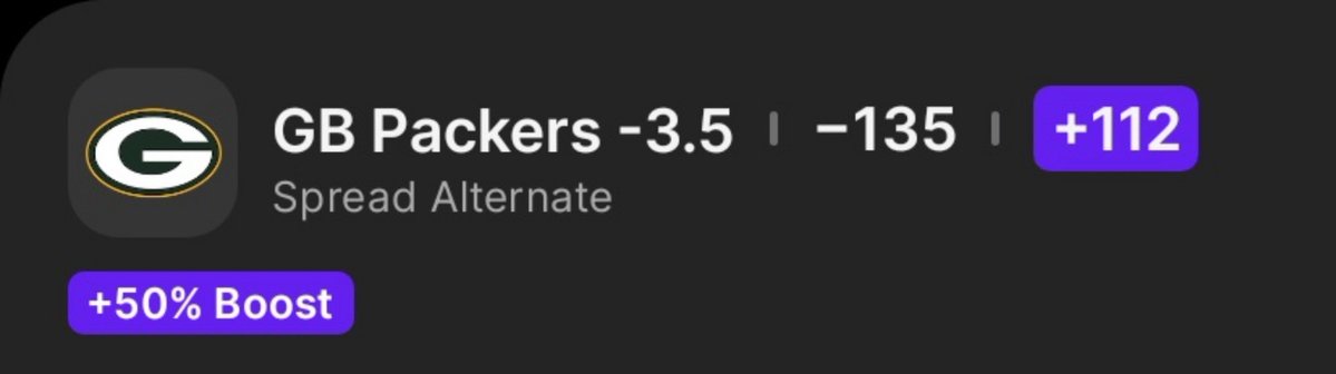 SSportsInsights's tweet photo. Took -3.5 with boost, Packers -4.5 would be a closing line play

Either I am stupid af for falling into this trap but I just don't see this line making sense

Jets are a better team than Atlanta and you're getting almost the same line with GB having the same injuries at home? https://t.co/9Ez6uVMrqA