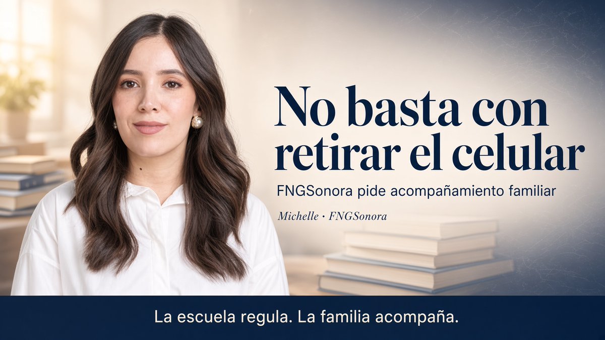 pplanadigital's tweet photo. 📵 “No basta con retirar el celular durante algunas horas”.

Michelle Lucero, de @FNGSonora , advierte que la regulación escolar debe ir acompañada de educación digital y participación de las familias. @mlucerob 

➡️https://t.co/jfASqQ9Gh3 https://t.co/MdfoCDIxxJ