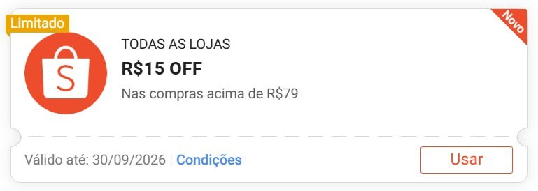radarofertas_br's tweet photo. CUPOM SHOPEE

🔥 R$ 15 OFF em R$ 79
🎯 F1MD0D1A

🛒 Resgate Aqui: https://t.co/HmLilrmLU0 https://t.co/s9y9QQqiq0