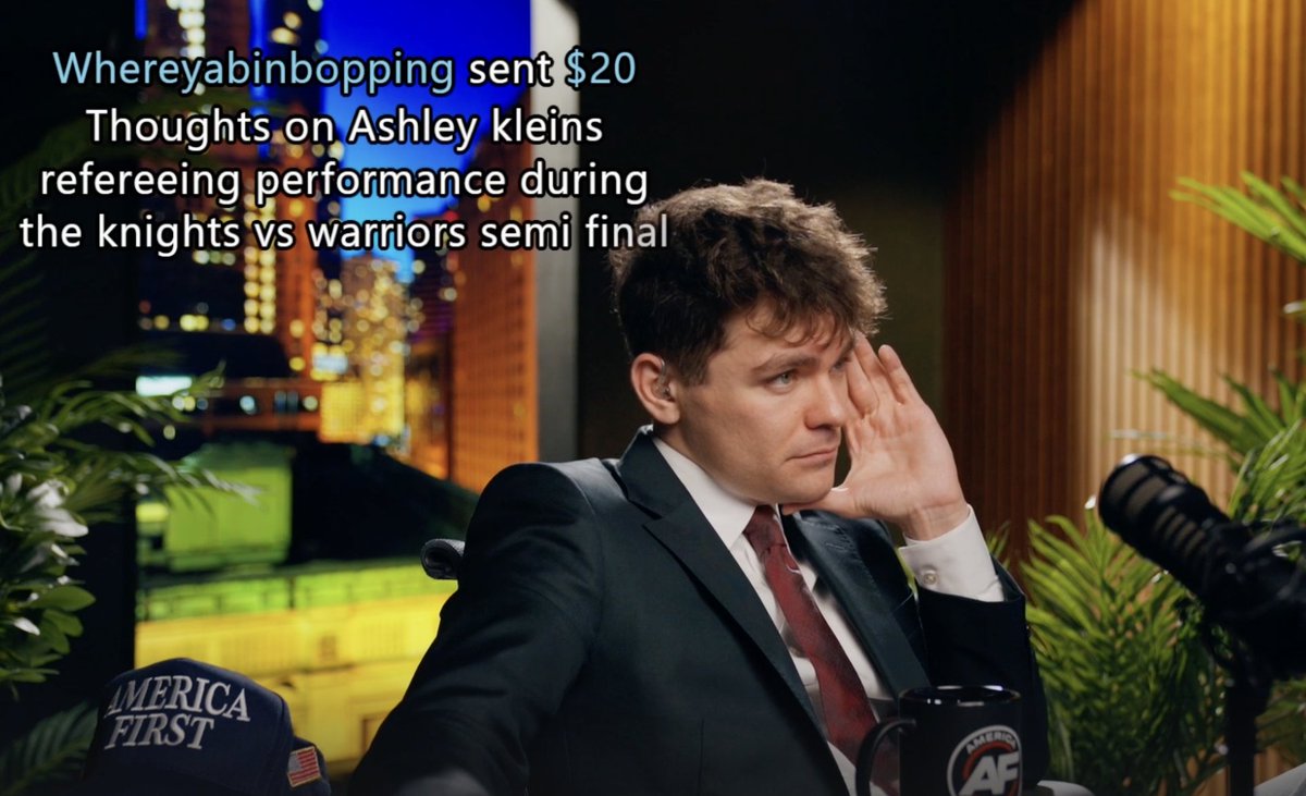 MalachiAUS's tweet photo. NRL mentioned in Nick Fuentes stream today https://t.co/DSk8dlHEZE