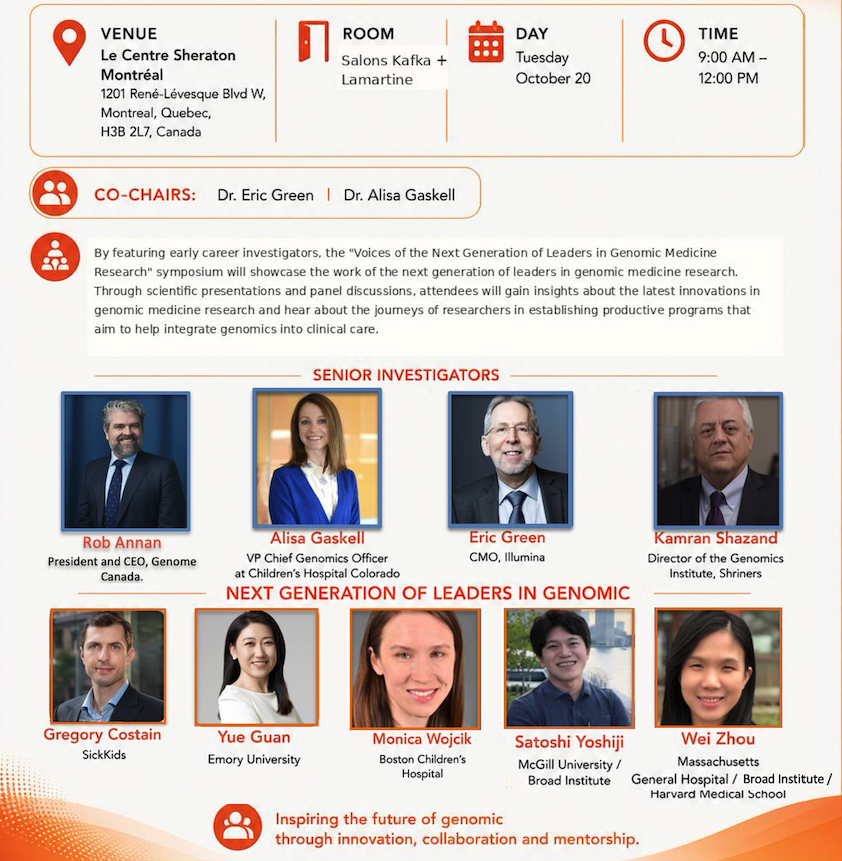 SatoshiYoshiji's tweet photo. Excited to be speaking at the “Voices of the Next Generation of Leaders in Genomic Medicine Research” symposium at #ASHG2026, hosted by @illumina
📅 Oct 20, 9 AM–12 PM
Honored to join this fantastic group to discuss genetics, multi-omics, cardiometabolic disease, and more! 
➡️ registration: https://t.co/Z0OPNh4885
