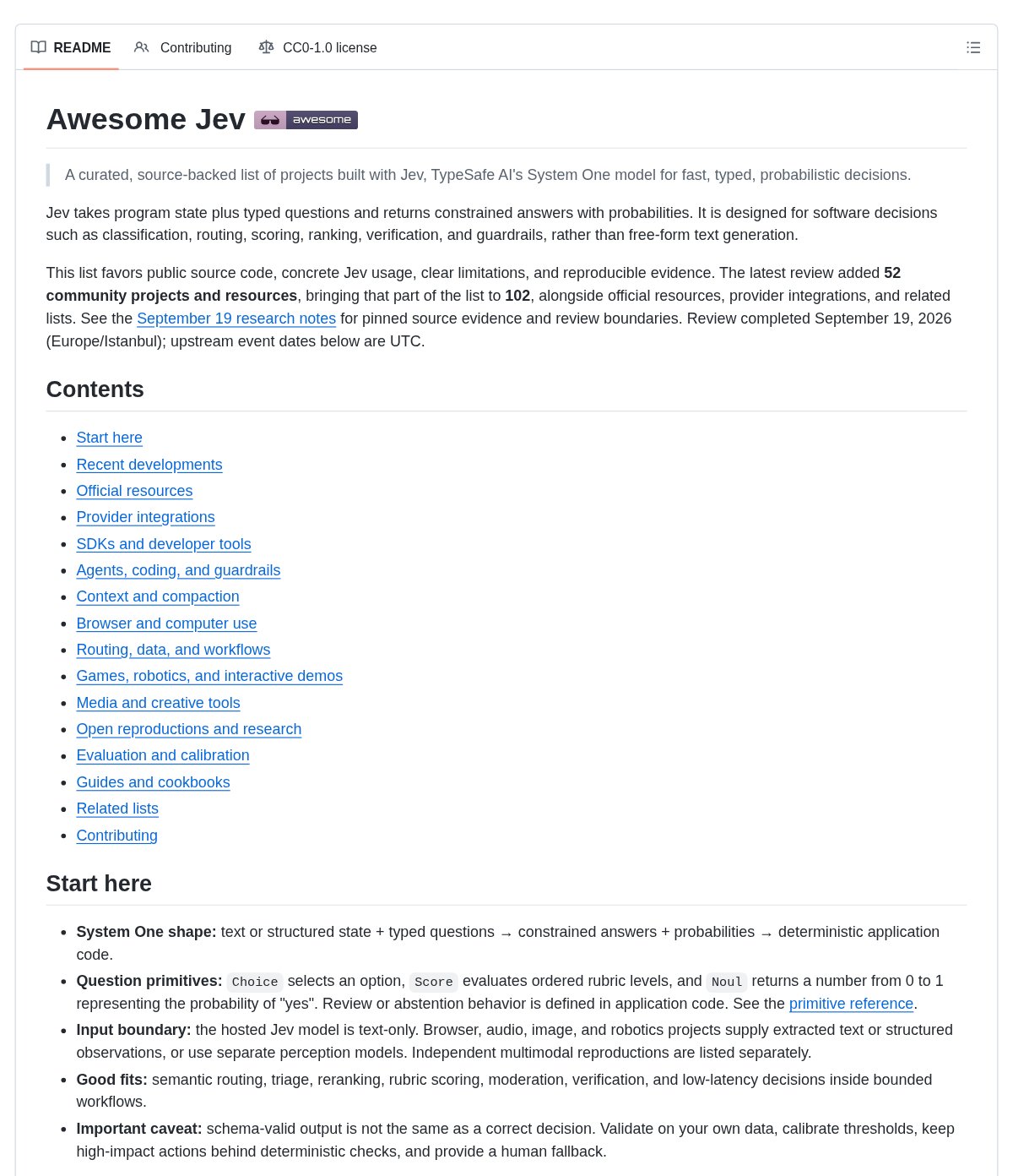 Building a typed decision layer for your agents shouldn’t start with random repos. Awesome Jev is a curated,…