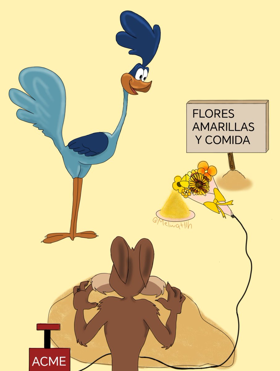 MelwatLlH's tweet photo. Ustedes imagínense que lo subí el 21 JAJAJAJAJJAJA 

Las cosas raras que se ven en las flores son explosivos, no salieron como esperaba
#wilerunner #wileroad #looneytunes #coyotevsacme #coyote https://t.co/MSiOsgRYQA