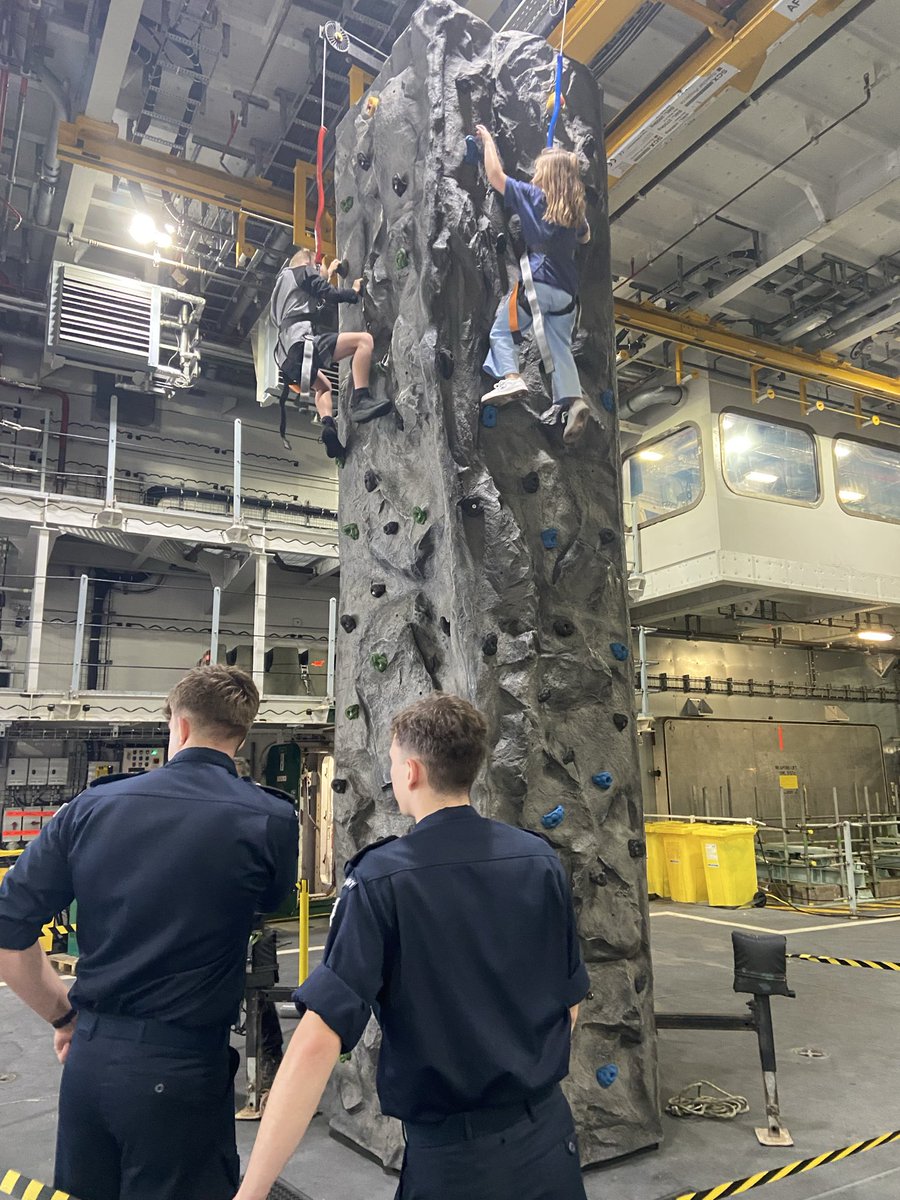 HMSPWLS's tweet photo. HMS Prince of Wales has been buzzing with energy and excitement this week. A huge thank you to the 1700 visitors at Friday’s Recruit and Attract event and all the families who joined us on Saturday. 

Your support and enthusiasm inspire us as we prepare for future operations. https://t.co/cUDKkt54oy