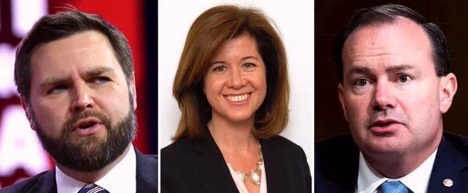 ElephantSignal's tweet photo. Sen. Mike Lee says JD Vance has the sole power to REMOVE Senate Parliamentarian for being a roadblock to Trump's agenda. 

Do you think Vance should FIRE her immediately?

A. Huge Yes
B. No

IF Yes, Give me a THUMBS-UP👍!!

MAKE THIS GO VIRAL ON 𝕏. LET’S GO 👏 https://t.co/0HaWJYk79d