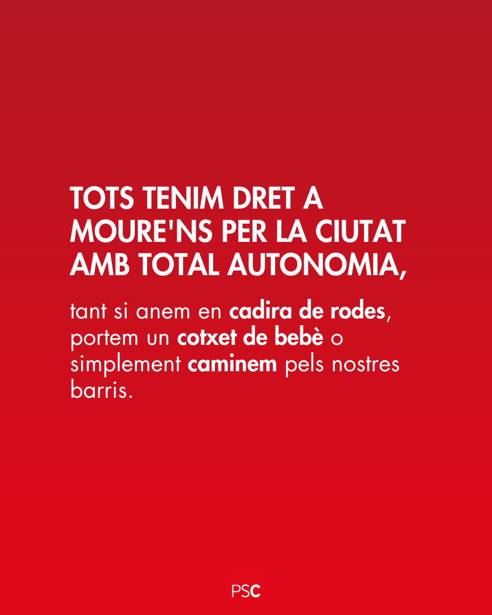 PSC_VALLS's tweet photo. Moure's per la nostra ciutat no pot ser un obstacle diari.

Des del PSC vam aconseguir aprovar per unanimitat el Pla d'Accessibilitat, però la feina no acaba als plens municipals: ara cal executar-lo.❤️ https://t.co/REYQ8Qc69z