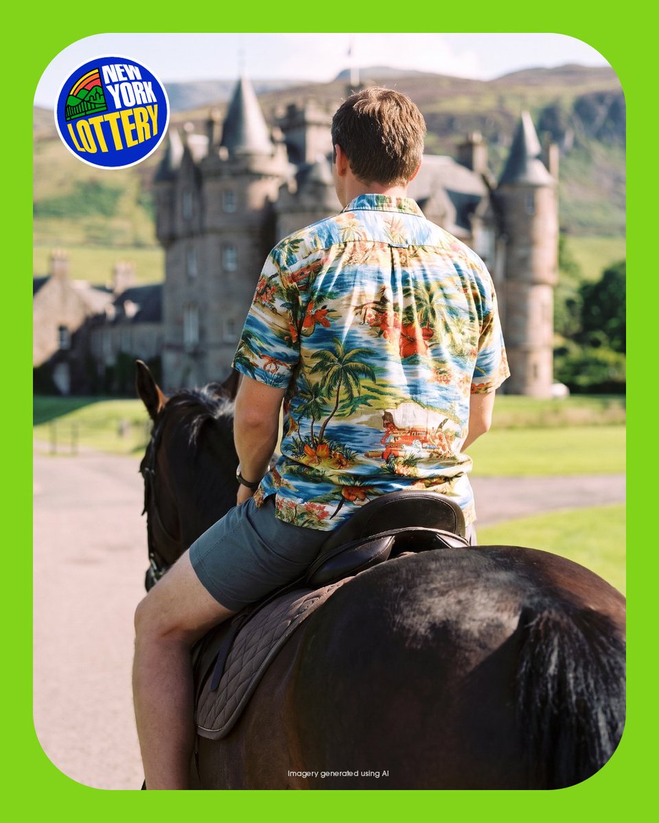 newyorklottery's tweet photo. Imagine chilling in a castle in the middle of Scotland, private bagpipe performances every hour. #newyorklottery #pleaseplayresponsibly https://t.co/cy6UyFiU72