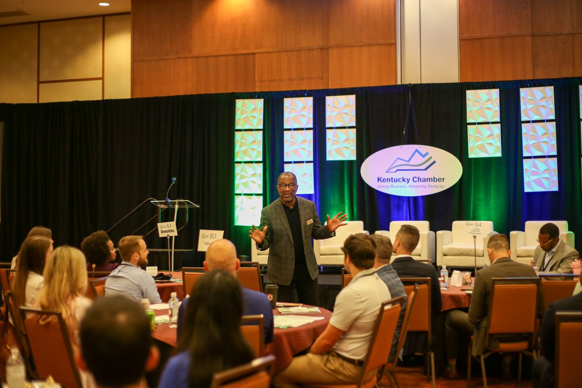 KyChamber's tweet photo. Young professionals from across the Commonwealth explored what leadership looks like in a changing workplace at the Kentucky Chamber’s 3rd Annual Young Professionals Summit, presented by Deloitte.

Business and community leaders shared perspectives on adapting to change, building strong relationships, and creating opportunities for others.

The Summit also celebrated Kelsey Hargis of @1776Bank as the 2026 Kentucky Chamber Young Professional of the Year and recognized the inaugural members of the Kentucky Chamber Next Generation Leadership Council.

Thank you to @Deloitte and all of this year’s sponsors for supporting the Summit and Kentucky’s young professionals.

📷Read about the Summit: https://t.co/pwSQdk4Ac2