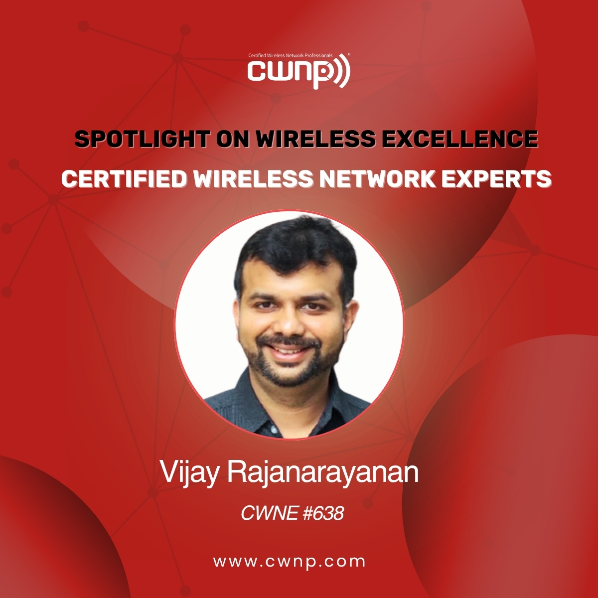 CWNP's tweet photo. 🏆 CWNE Spotlight: Vijay Rajanarayanan (CWNE #638)

Vijay has spent more than 20 years in enterprise networking, working across engineering, technical marketing, product management, and solutions architecture at Meru Networks, Cisco, Aruba, Cisco Meraki, Juniper Mist, and now Hewlett Packard Enterprise, where he's a Senior Sales Engineer and Wireless Solutions Architect. His CWNE journey pulled him back into the fundamentals even after two decades in the field.

"It was less about adding another certification to my resume and more about becoming a student again and testing the depth of my own understanding."

The CWNE isn't just four exams. It's documented commercial deployments, peer endorsements, and a board review. That's why it means something.

📖 Read the full spotlight: https://t.co/ugrqrcK1kp