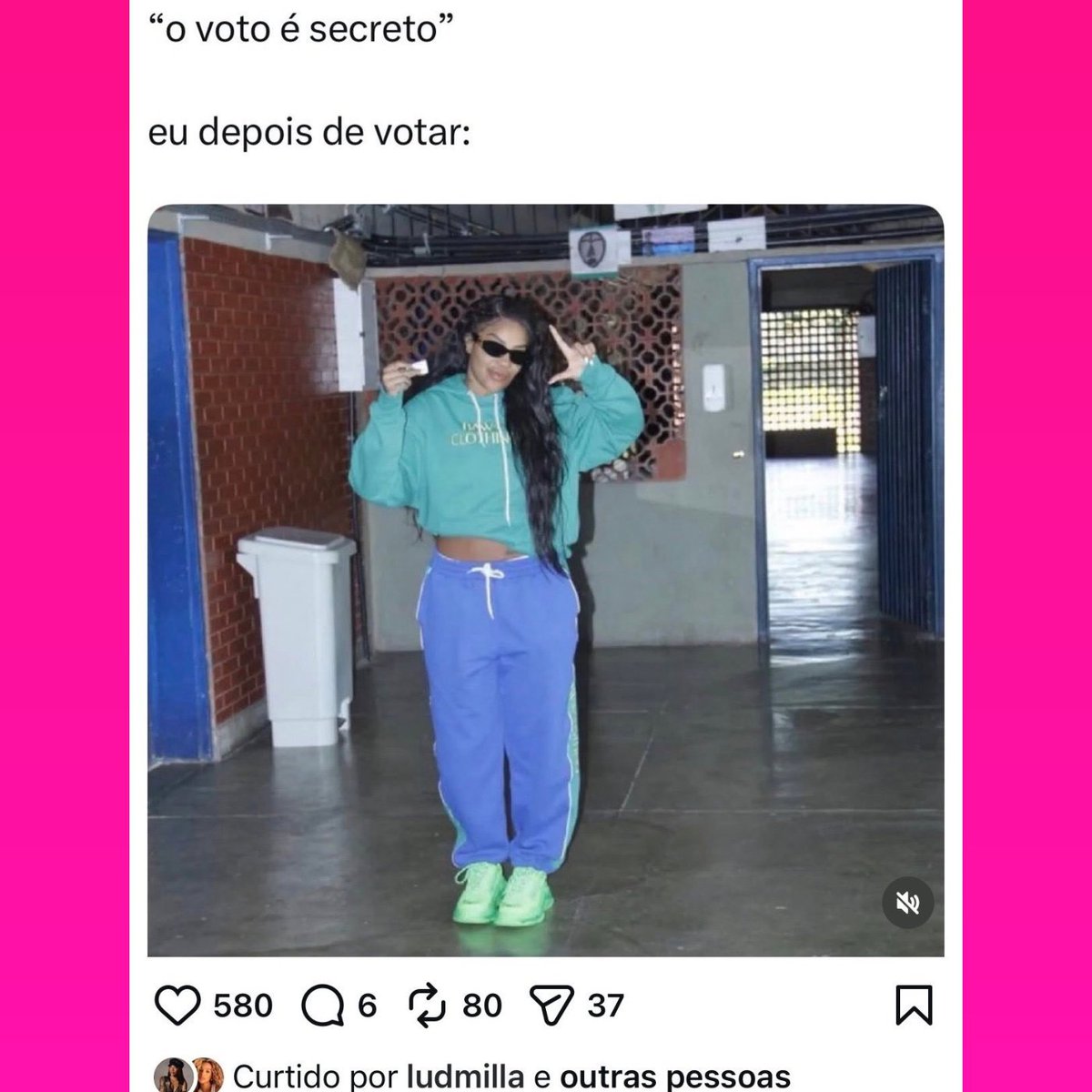 alfinetou's tweet photo. LUDMILLA curtiu uma postagem em apoio ao Lula no Instagram. https://t.co/hD8SkJLWN4