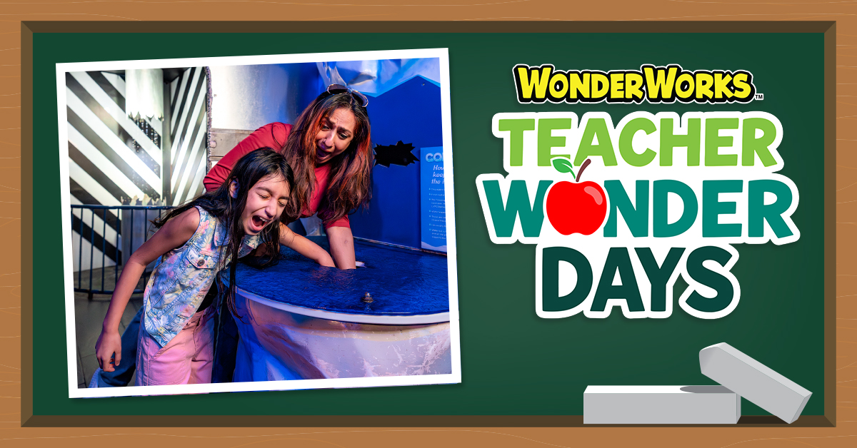 WonderWorksMB's tweet photo. #ICYMI, we're hosting an open house for local teachers THIS WEEKEND! 🌟 You're invited to PLAY at WonderWorks for FREE during Teacher Wonder Days, Sept 26 &amp; 27 and Oct 3 &amp; 4. 

Registration required: https://t.co/tCM5YFAAkJ https://t.co/Xd8QVffNIw