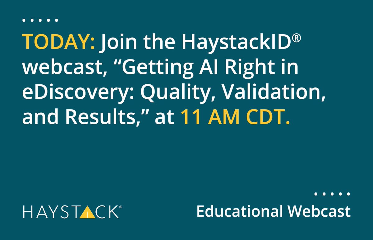 HaystackID tweet picture