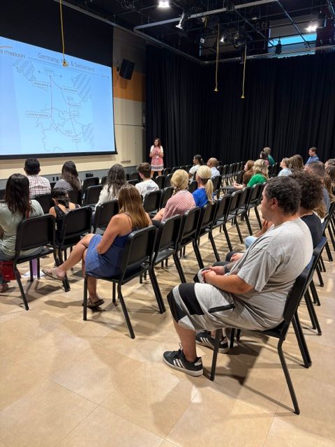 SouthFayetteEA's tweet photo. 40+ families showed up Wednesday night to a travel info meeting Jeff McGowan, Anthony Salvucci, &amp; Daniela Wiernik built entirely on their own time, not a district program, just three teachers creating an opportunity their students wouldn't otherwise have. 🌍💚 #GoBeyond https://t.co/6TId25hPnm