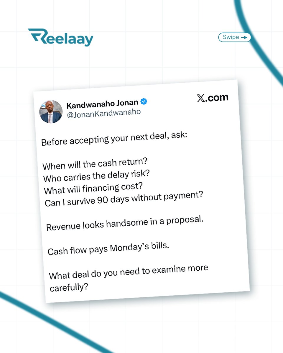 useReelaay's tweet photo. Tweets that caught our eyes 👀

Someone said they had the opportunity to take on more business, but cash flow was holding them back.

And honestly?

These are the type of conversations more businesses need to be having.

We're paying attention. https://t.co/3pz3E2GAva