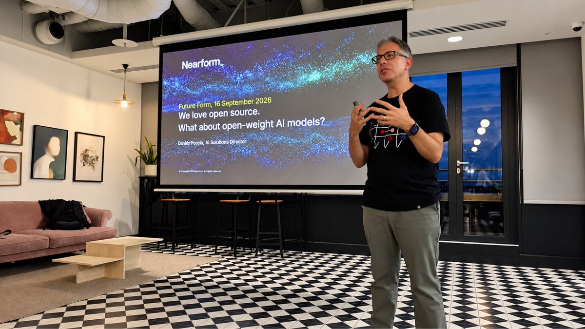 nearform's tweet photo. Thanks to everyone who joined us at last week's #FutureForm meetup and to our speakers Sean Blanchfield @jenticai &amp; Danilo Poccia Nearform. 

Stay tuned for next month's details. https://t.co/KnW3CgFi6W