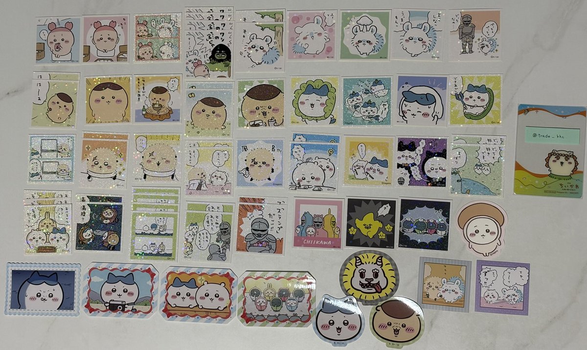 trade_khc's tweet photo. ちいかわ トレ
シールガム、シールコレクション、
ダイカットステッカー、わっふれ〜む
.
譲:画像1枚目(古本屋、モモンガ、くりまんじゅう、ハチワレ他)
.
求:画像2枚目または、他シーサー(ご提示ください、比率違い可)
.
郵送交換📮おまとめ優先
プロカ拝見ください
お気軽にお声掛けください🪻
. https://t.co/EPs5EuTxPi