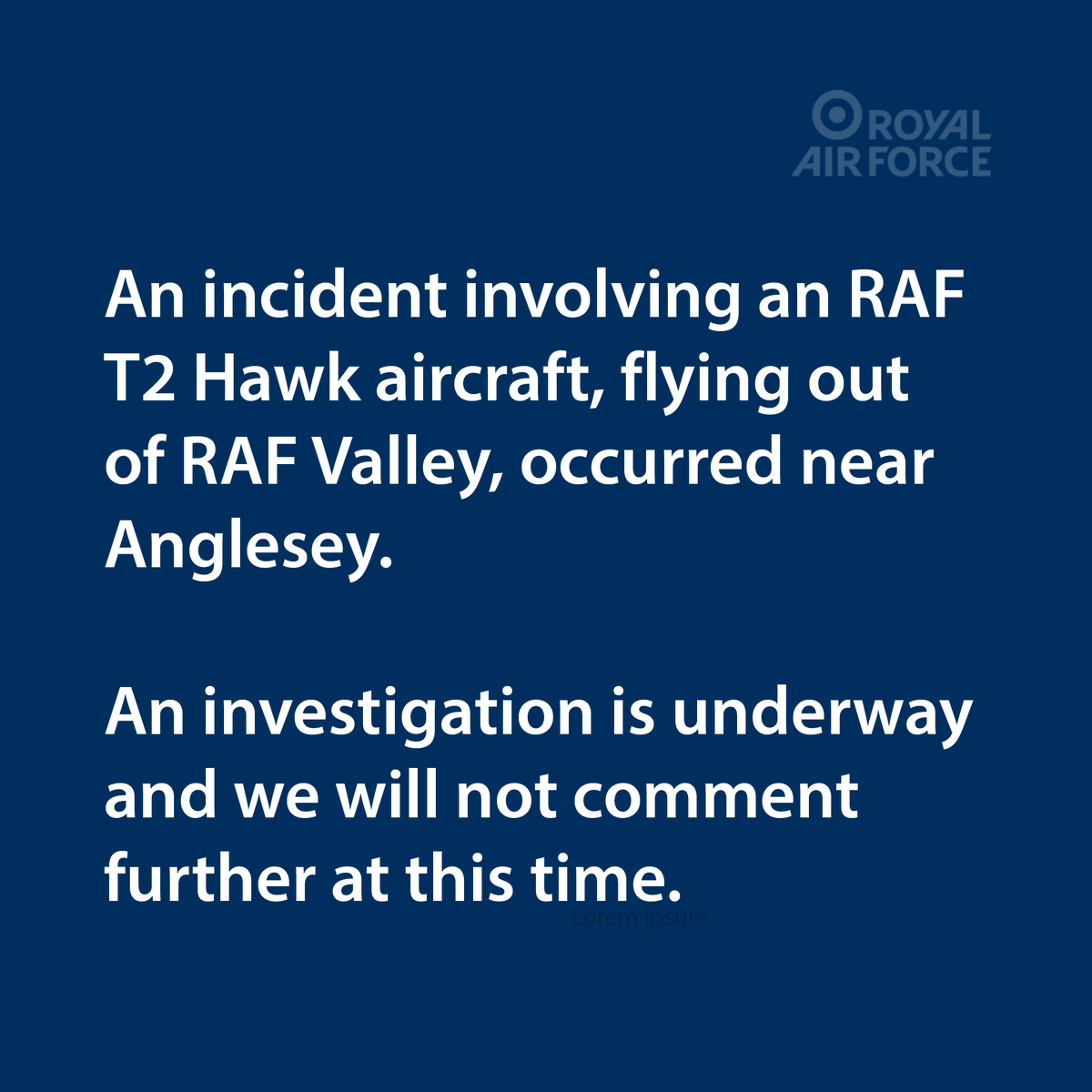 RoyalAirForce's tweet photo. More details to follow. https://t.co/1iWkcO6Glt