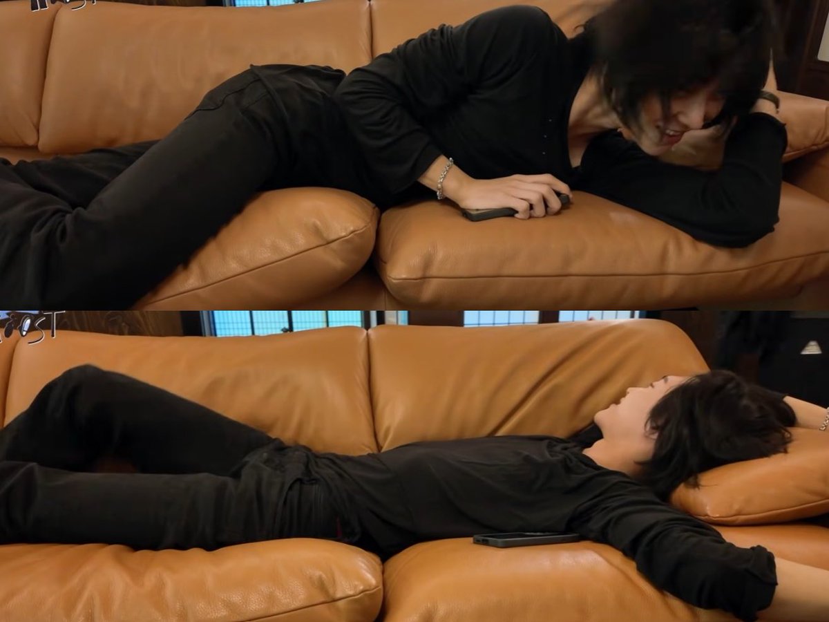 wongirlie's tweet photo. wonbin stretches as a cat 🐈‍⬛ https://t.co/YkUHqFN6IB