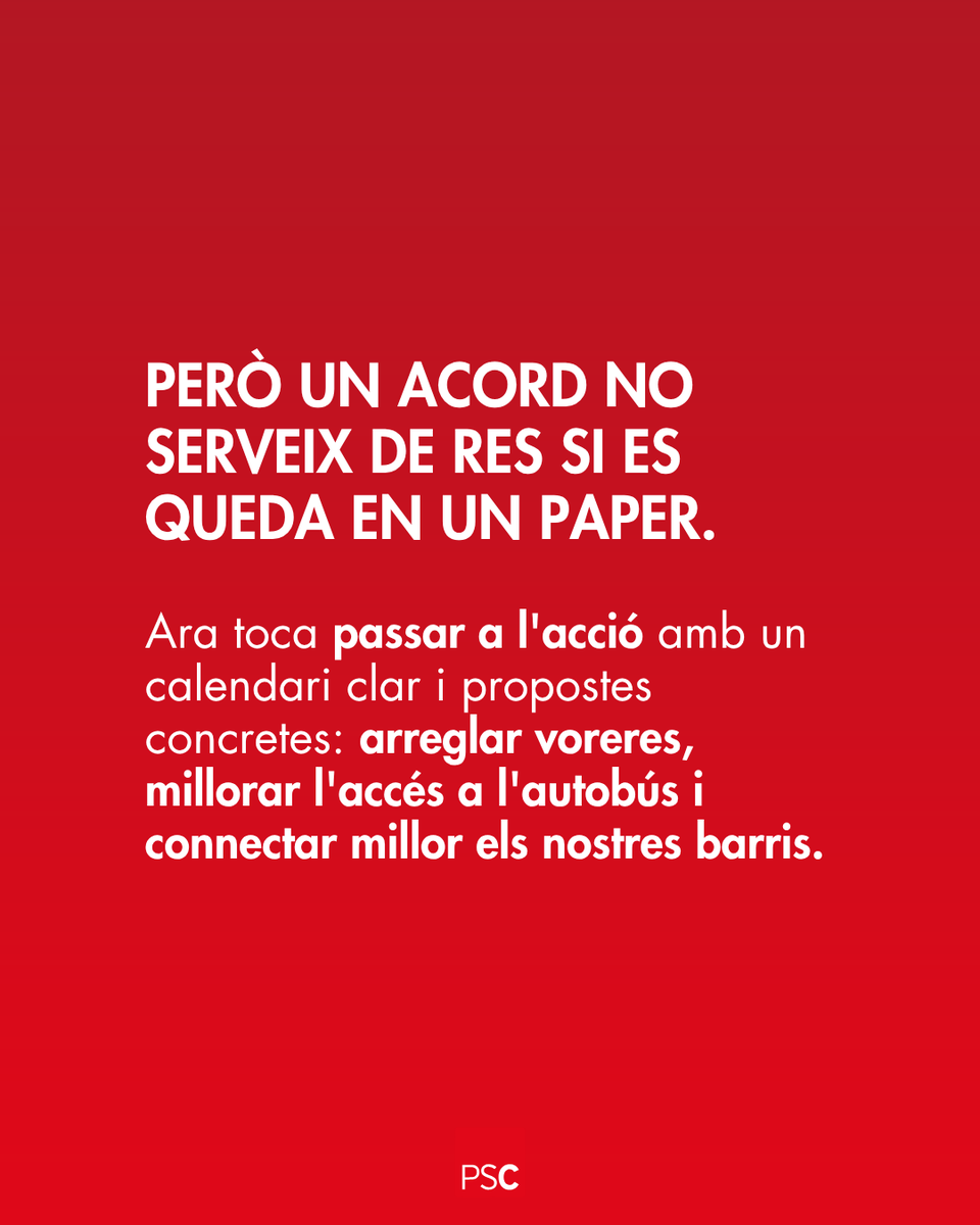 PSC_VALLS's tweet photo. Moure's per la nostra ciutat no pot ser un obstacle diari.

Des del PSC vam aconseguir aprovar per unanimitat el Pla d'Accessibilitat, però la feina no acaba als plens municipals: ara cal executar-lo.❤️ https://t.co/REYQ8Qc69z