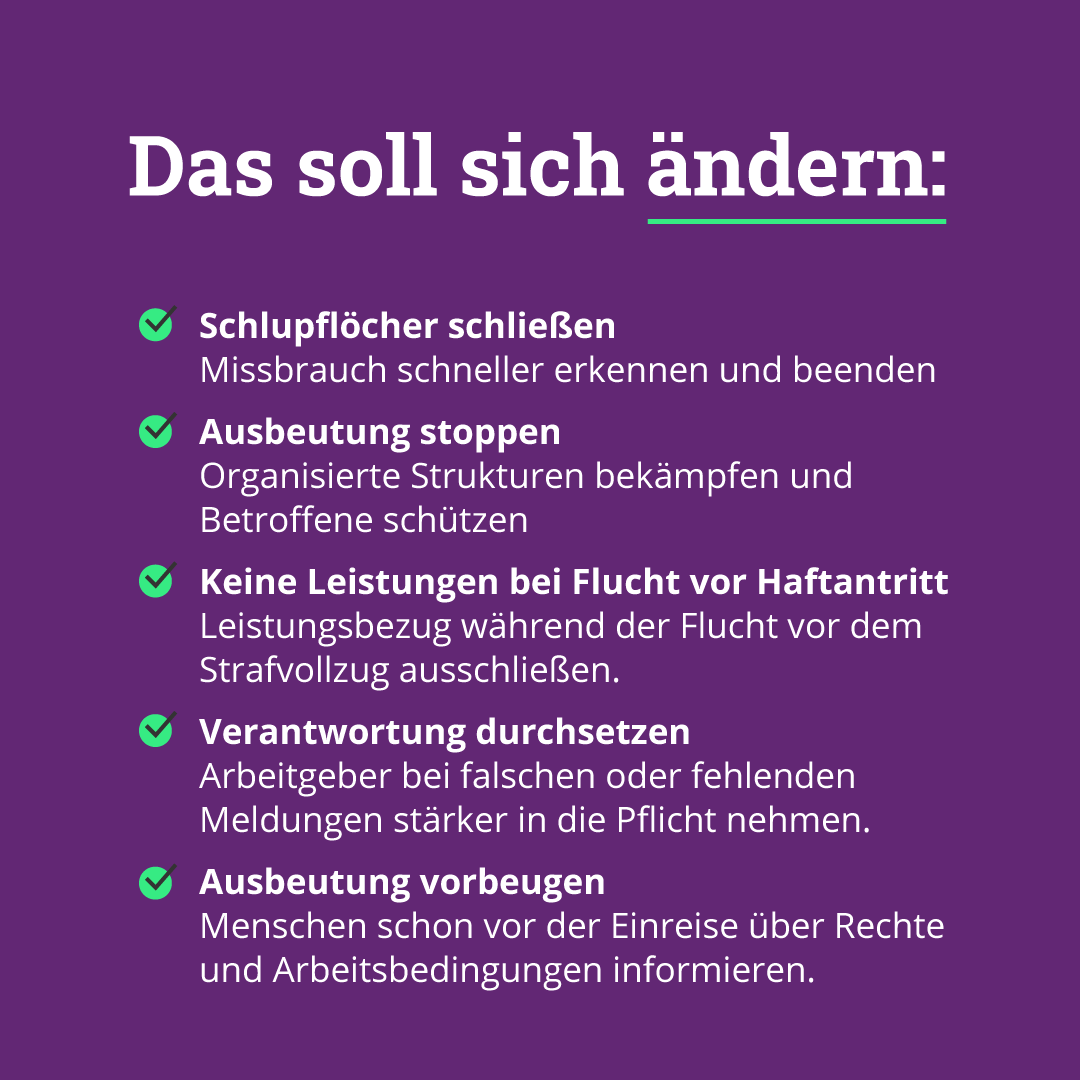 BMAS_Bund's tweet photo. 🚫 Ein Job, der nur auf dem Papier existiert und dafür Sozialleistungen beziehen? Solche Schlupflöcher wollen wir schließen. Mit einem Aktionsplan gehen wir gegen Sozialleistungsmissbrauch vor: mit besserem Datenaustausch, klareren Regeln und mehr Möglichkeiten für Behörden. https://t.co/O0q2dwyQUy