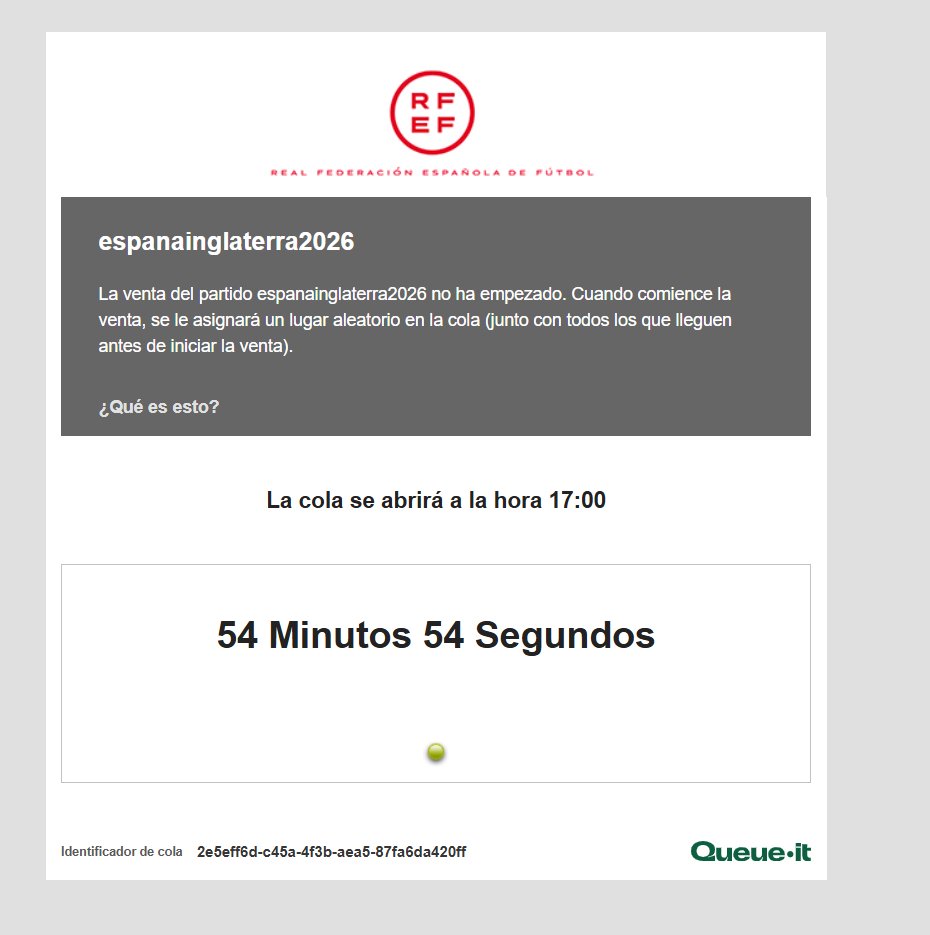 ifrailes's tweet photo. @rfef Ahora sale esto. Eso significa que van a salir más entradas? https://t.co/7Uyd820X63