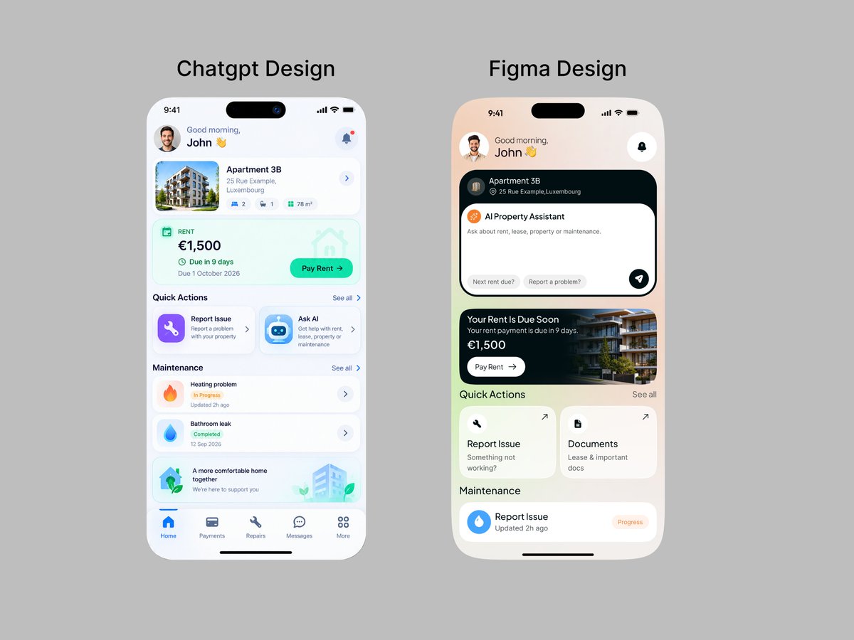 Asib4696's tweet photo. AI-Powered Property &amp; Tenant Management App UI https://t.co/u4fBWHMyqT