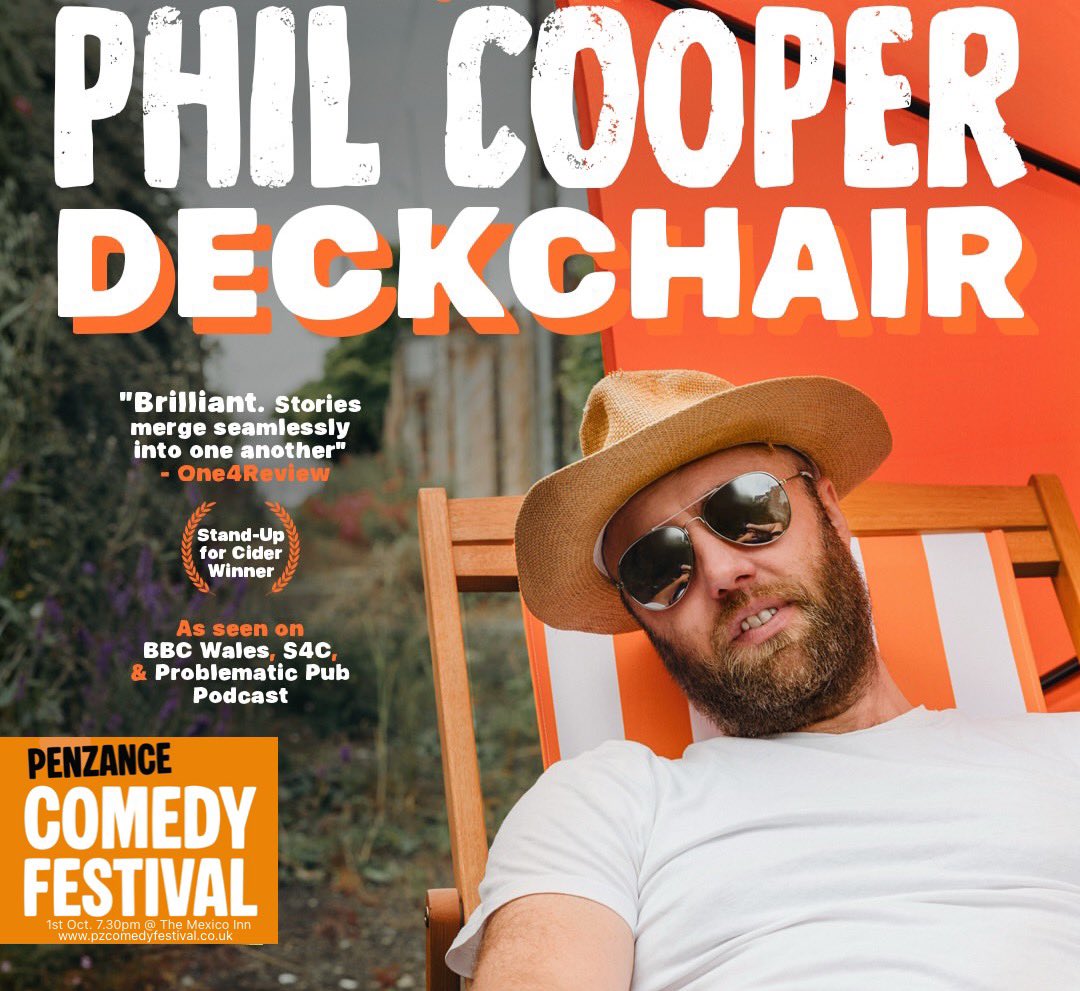 SourceOfHumour's tweet photo. See Phil’s show https://t.co/lTcu9Vyxa2“Listening to Phil’s like lazing in a deckchair on a sunny afternoon littered with spit takes as he slides home another walloping punchline.His timing flawless &amp; his manner intrinsically benign,he summons rolling laughter”#Cornwall #penzance https://t.co/dDBphxQCuQ