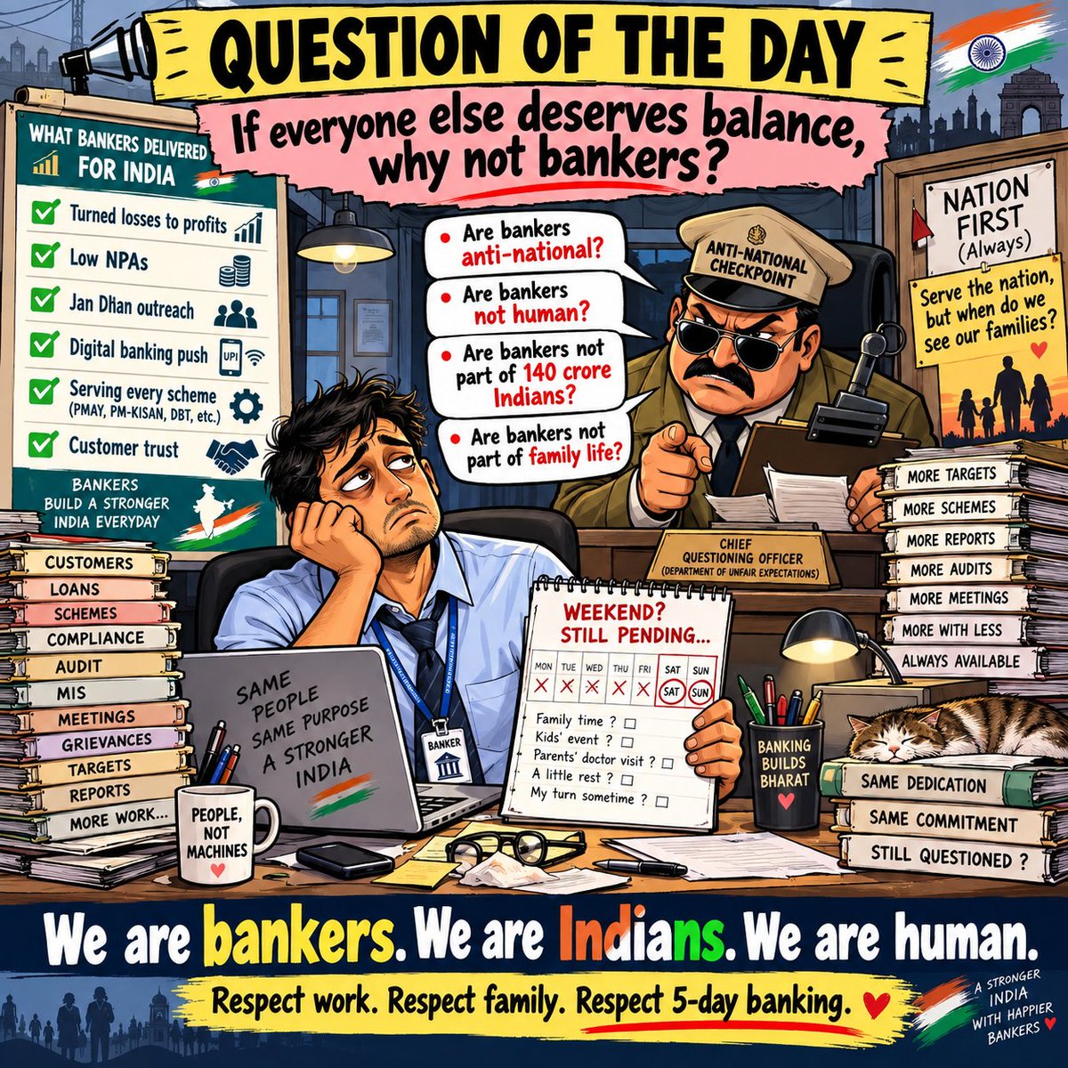 aksh1203's tweet photo. @UFBUPUNE @AIBEAofficial @nsitharaman @nsitharamanoffc @RBI @FinMinIndia #5DaysBanking https://t.co/5ilqB6EkMB
