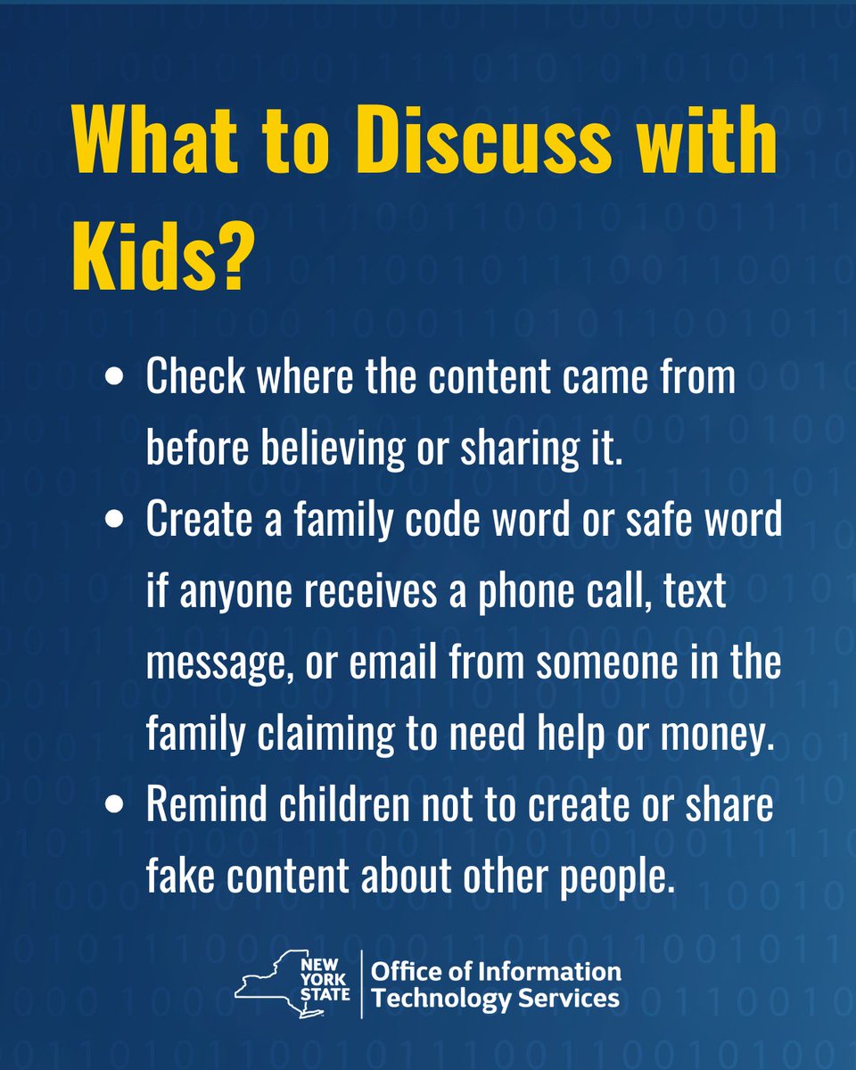 NYSITS's tweet photo. In this month’s Cybersecurity Newsletter, brush up on some newer technology terms and learn how you can teach the kids in your life how to be safe online.
https://t.co/Oj1Q5spZT5 https://t.co/1tfyqeQdVE