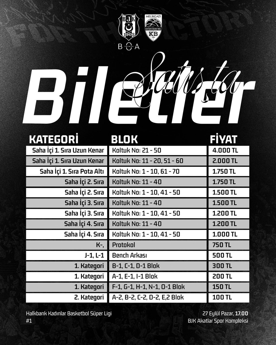BJK_KadinBasket's tweet photo. Tribündeki sesinizi, coşkunuzu, birlikte mücadele etmeyi özledik!

Yeni sezonun ilk maçında Akatlar’da buluşuyoruz!

🎟️ Biletler satışta!

🔗 https://t.co/ulVEBRYKiv https://t.co/ZjrHG37Osh