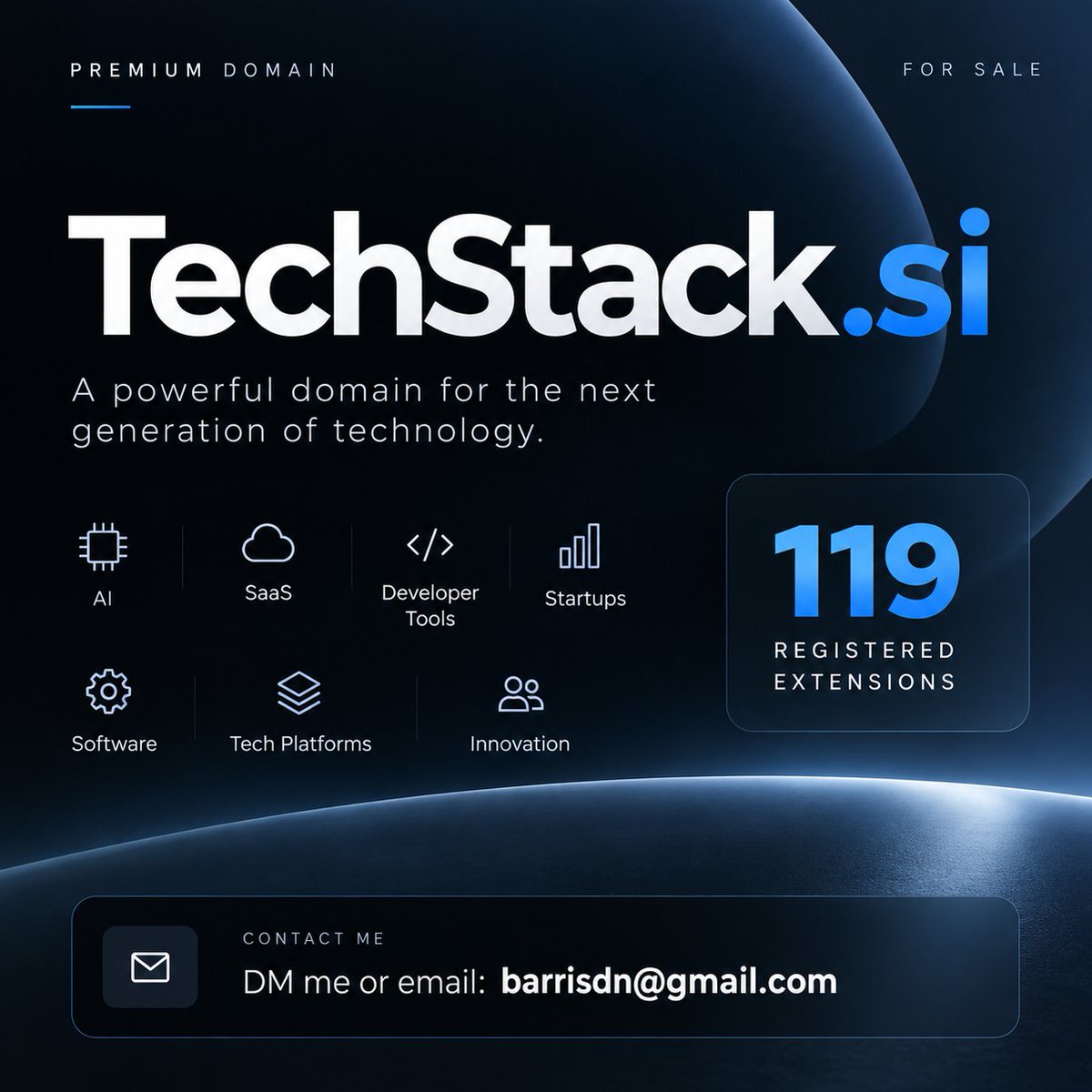 Tifou_off's tweet photo. 🚀 https://t.co/a2UVFtKUfY FOR SALE
🔥 119 registered extensions
⏳ Price changing soon
Built for AI, SaaS, software & tech.
📩 DM or barrisdn@gmail.com
#TechStack #SIDomain #DomainForSale #AI #SaaS #Tech #DomainInvestor https://t.co/zPrxJuuPWq