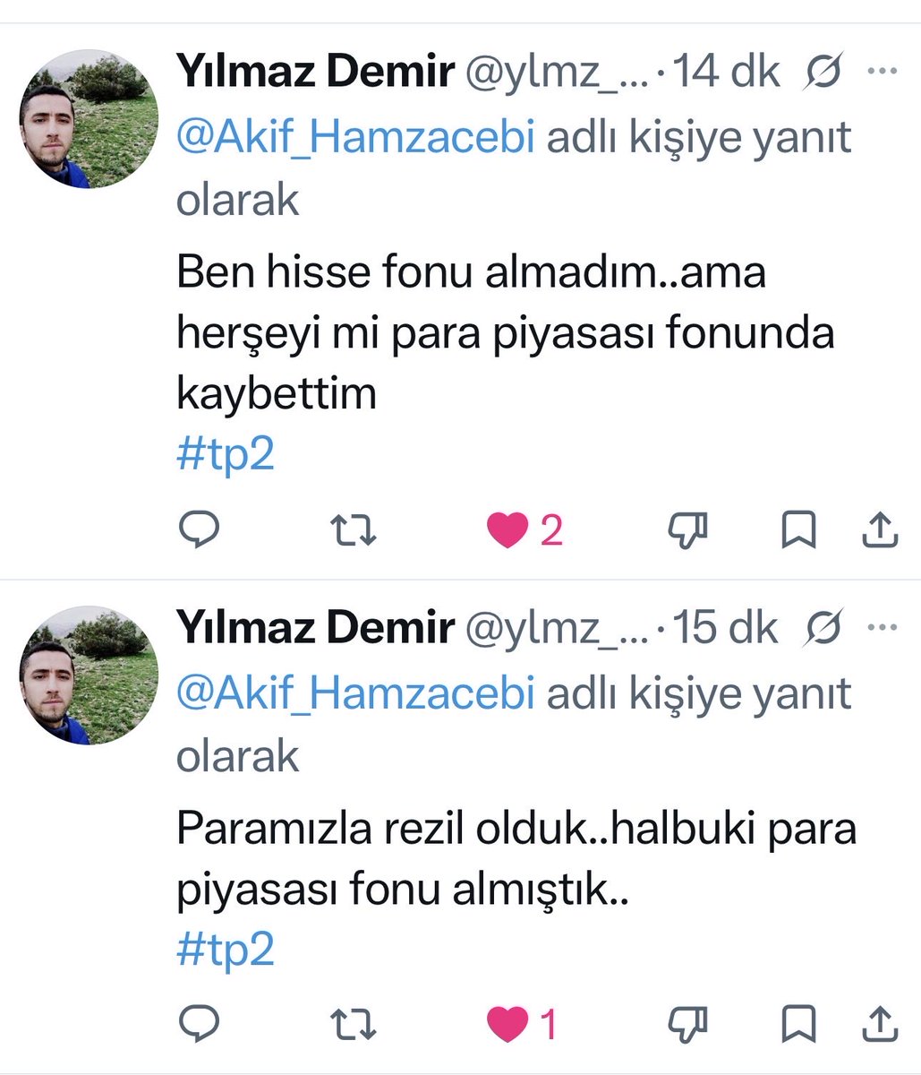 Akif_Hamzacebi's tweet photo. FON MAĞDURLARI

Tekrar belirteyim. Para Piyasası Fonlarına parasını yatıranlar, yüksek getiri elde etmek için değil, likit kalmak, parasını bankada vadesiz hesapta tutmaktansa küçük de olsa bir faiz geliri elde etmek isteyenlerdir. Gerçek fon mağdurları bunlardır.

Acil çözüm gerekiyor. 
İşte onların söylediklerinden bir kaç örnek.
#ppf #TP2 #fonmağdurları