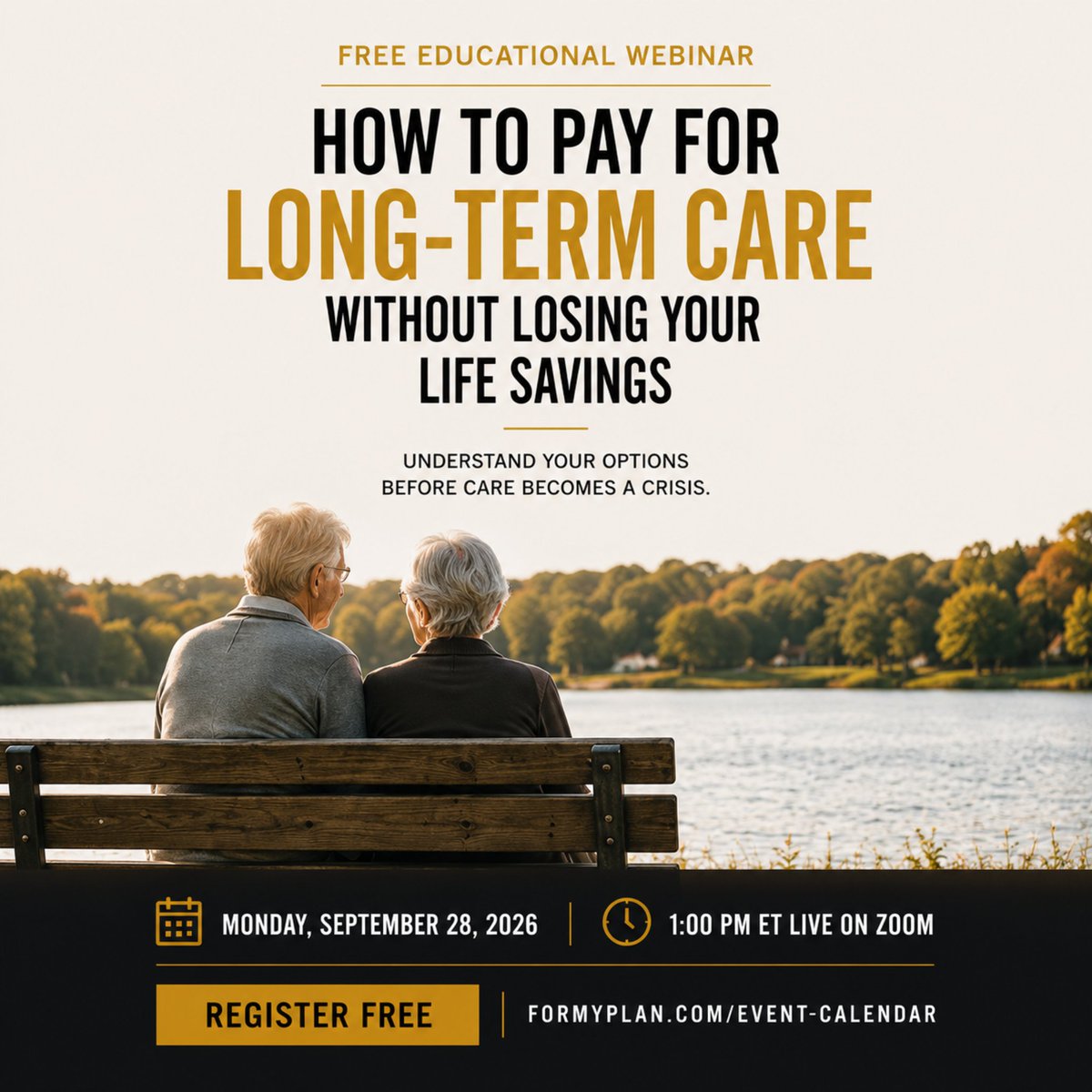 EstateElderPC's tweet photo. Long-term care planning isn't just about asking, “How much will care cost?” 

It's also about asking: What benefits might help? What rules apply? What should be done before care is needed?  

Join us Sept. 28 for a FREE educational webinar

https://t.co/G86KPVvHEv https://t.co/Eu6Xkh9HE8