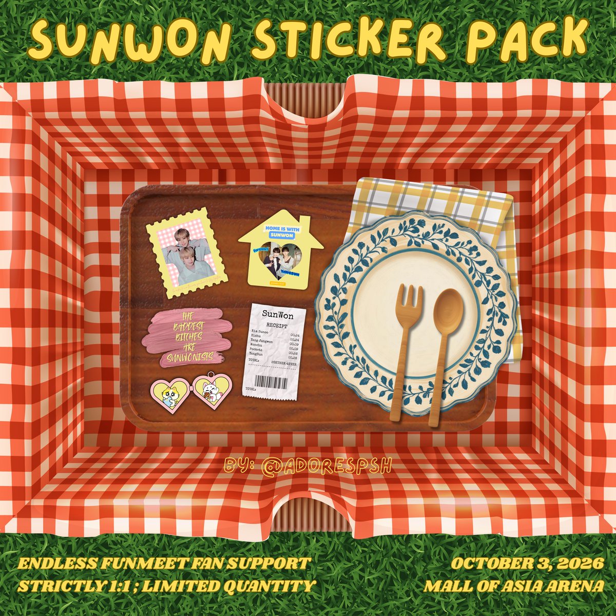adorespsh's tweet photo. 𝑺𝑼𝑵𝑾𝑶𝑵 𝑺𝑻𝑰𝑪𝑲𝑬𝑹 𝑷𝑨𝑪𝑲 🦊😺

enhypen dunkin endless funmeet
⟢ ₊⁺ fan support by @adorespsh

⤷ like &amp; rt
⤷ strictly 1:1 ; limited qty
⤷ exact loc. tba

#DunkinPH_ENDLESS #ENDLESSFunMeet #ENHYPEN #SUNOO #JUNGWON #SUNWON #AlwaysHomeWithSUNWON https://t.co/RFYP89gTNP