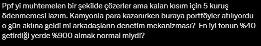 esraltunay's tweet photo. BİZİM İNSANIMIZ BU DURUMDA BİLE BEN KURTULAYIM GERİSİ NE YAPARSA YAPSIN DİYE KONUŞUYOR GERÇEKTEN ANLAMASI GÜÇ.

SEN NİYE TERA'NIN PPF 'İNİ ALDIN DİYE SORARLAR ADAMA :) BANKADA PPF YOKMUYDU :)

VALLA BU ÜLKEDE YERE DÜŞERSEN GELEN GEÇEN TEKME ATAR Bİ KİŞİ ELİNDEN TUTMAZ
#TLY #TP2 https://t.co/ujyQ5WyeaH