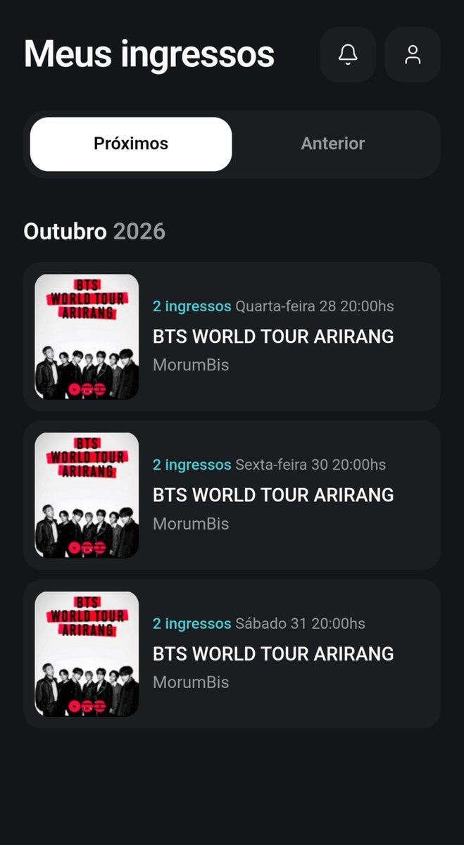 camilyma7's tweet photo. Vendo ingressos do show do BTS do dias 28, 30 e 31 

Pista 900 ambas meia, dia 28 e 30 Arquibancada meia 600 cada ambas dia 31 
Faço gov
Faço reserva 
Faço @buyticketbrasil 50/50

sou army tbm e consigo comprovar o ingresso nos meus dados, além de mandar vídeo da quentro! https://t.co/8iQr41vSxi