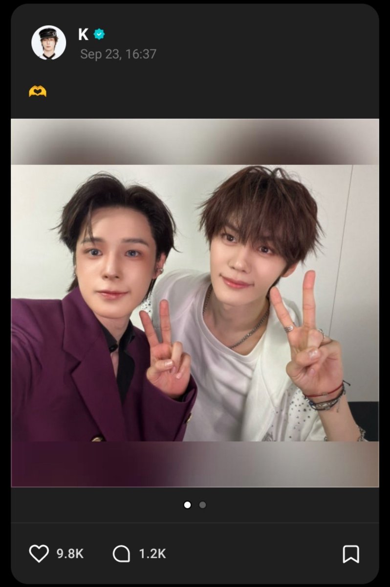 Zeynepnur0613's tweet photo. K from &amp;team weverse posted a selfie with Gyuvin! 🩵✨

"🫶🏻"

#AND2BLE #앤더블 #KIMGYUVIN #김규빈
#andTEAM #앤팀 #K #케이 https://t.co/pQblAdqpfS