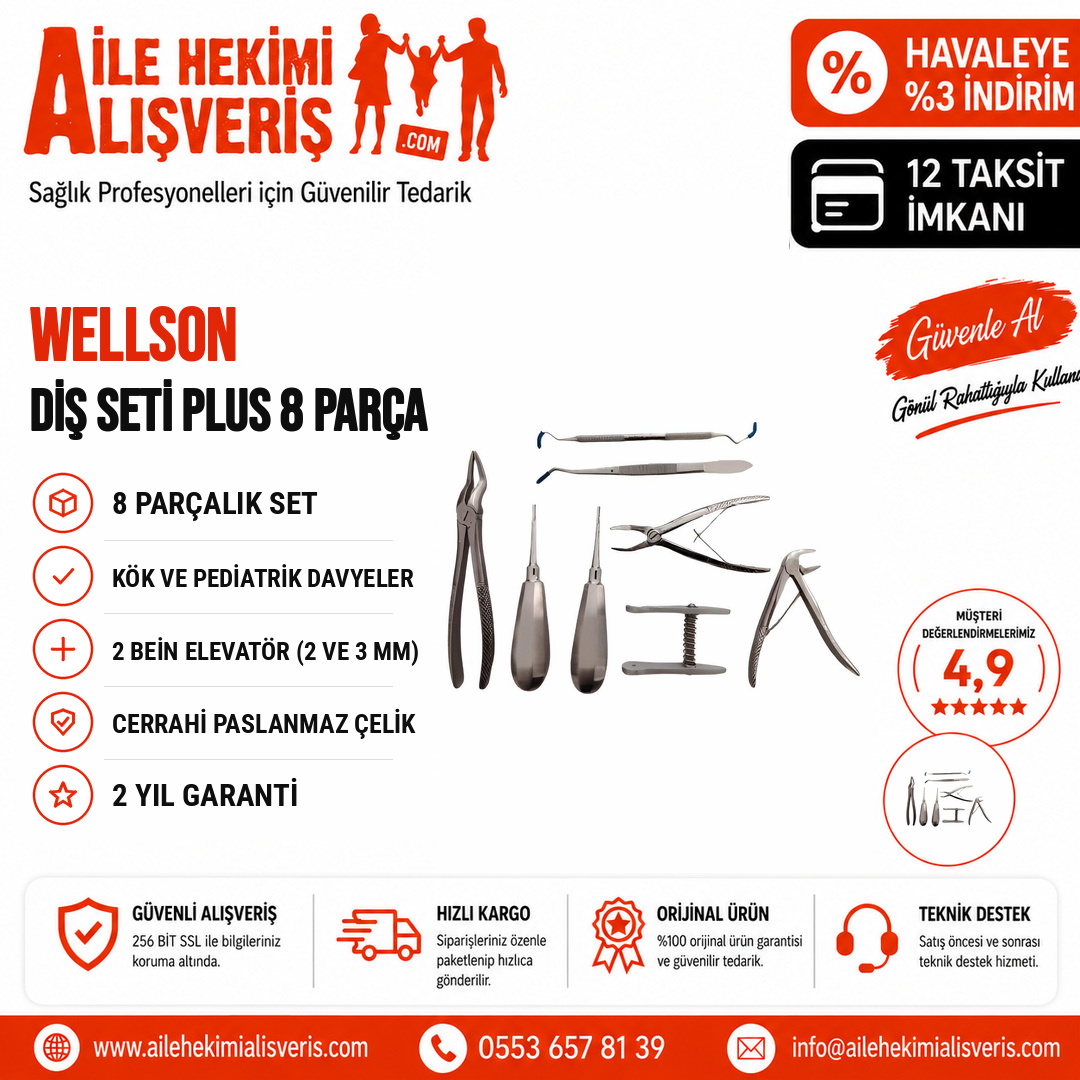 drfsdere's tweet photo. Wellson Diş Seti Plus 8 Parça: kök ve pediatrik davyeler, 2 ve 3 mm Bein elevatör, ağız padanı, sond, presel. Cerrahi paslanmaz çelik, 2 yıl garanti. https://t.co/zsUvdbyNJo #WellsonDişSeti #DişSeti #Davye #DentalCerrahi #CerrahiAletler https://t.co/TVHyfldpkx
