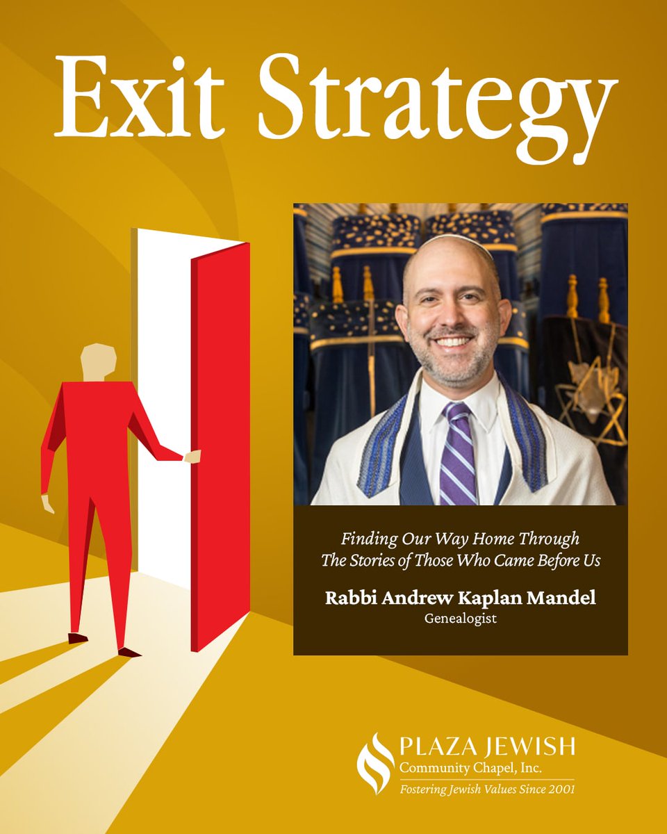 PlazaJewish's tweet photo. OUT NOW: Finding Our Way Home Through the Stories of Those Who Came Before Us
In this episode of Exit Strategy, Rabbi Andrew Kaplan Mandel discusses the power of uncovering our family stories—and the deeper connections those stories can reveal.
Tune in: https://t.co/GXh4F7a1GH https://t.co/WObQwIOC6i