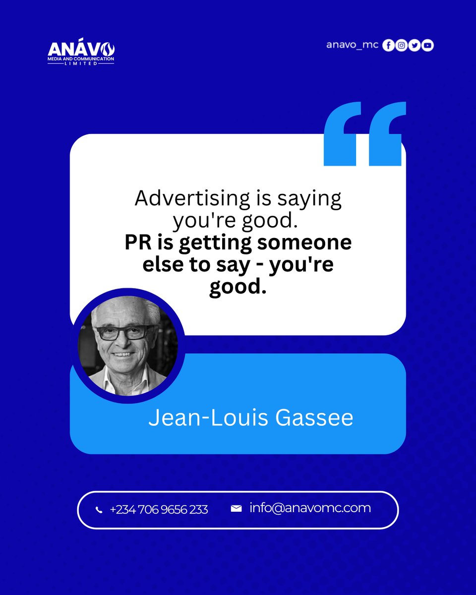 Anavo_mc's tweet photo. Anyone can tell people how great their brand is. The real work is building a reputation strong enough that people start saying it for you.
Happy Wednesday!!
#PublicRelations #StrategicCommunication #BrandReputation #PRStrategy #AnavoMedia #friends #chandelier #mavo https://t.co/IMM0wJAQ6e