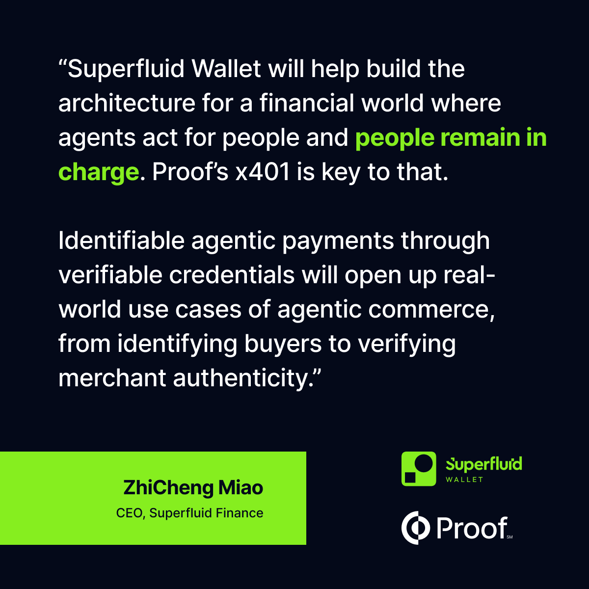 patk's tweet photo. Boom. @x401ID is live with the first production implementation launched by Superfluid.  

Agentic auth is the hot topic and @proof + @x401ID are the rails to solve it. Superfluid is the first of many. Stay tuned. https://t.co/KgyQcc26gj