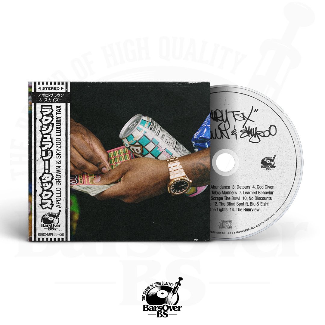 ApolloBrown's tweet photo. 💰…”LUXURY TAX” - Full length LP by @ApolloBrown &amp; @SkyzooTheWriter drops THIS Friday, September 25th!

— VINYL pre-orders will go LIVE at 12pm Noon EST at https://t.co/TTXuiREKOk!

— CD &amp; CASSETTE pre-orders will go LIVE @ 3pm EST at https://t.co/hZ1H4nGUPr!

Don’t sleep. 💤 https://t.co/NmFmOiPTAx