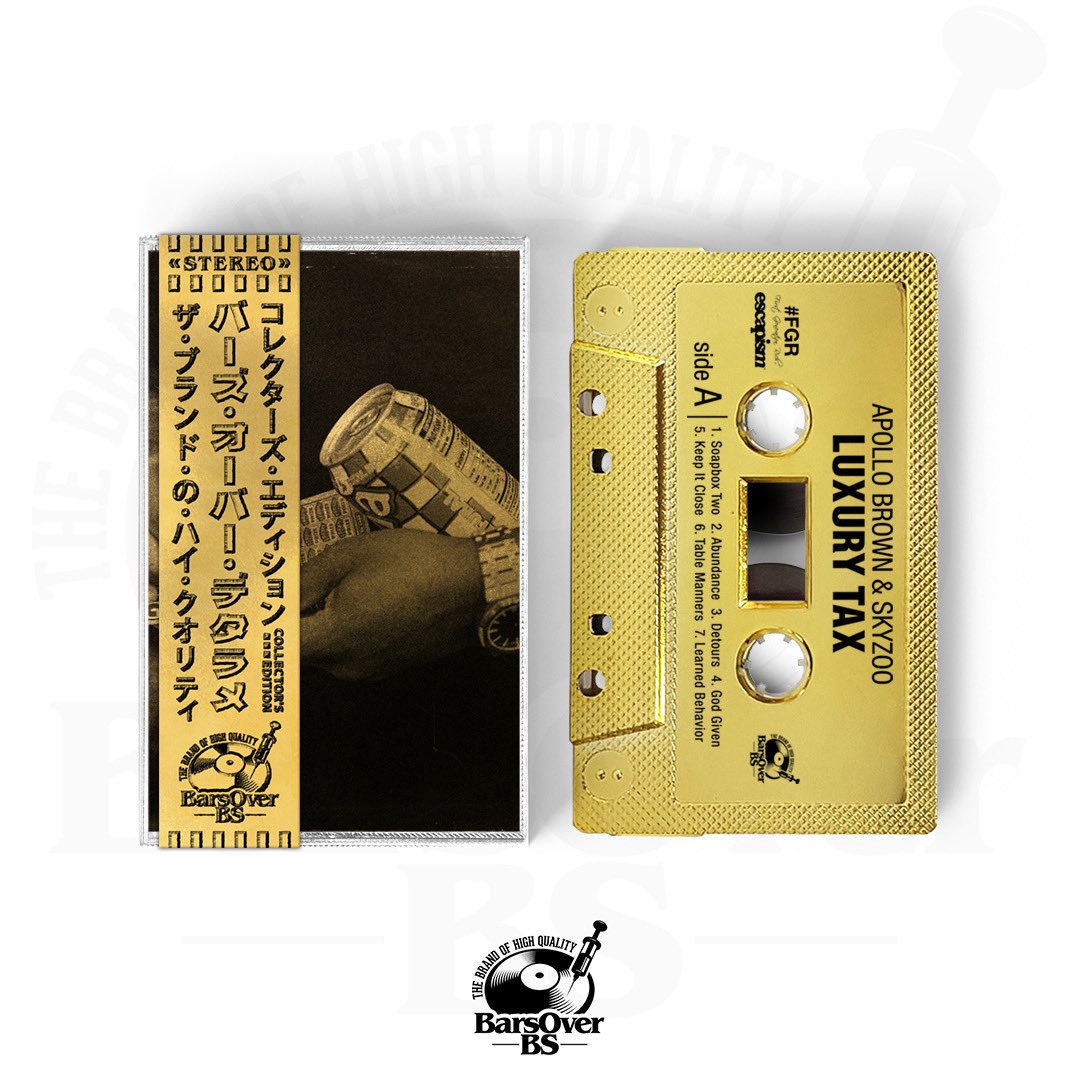 ApolloBrown's tweet photo. 💰…”LUXURY TAX” - Full length LP by @ApolloBrown &amp; @SkyzooTheWriter drops THIS Friday, September 25th!

— VINYL pre-orders will go LIVE at 12pm Noon EST at https://t.co/TTXuiREKOk!

— CD &amp; CASSETTE pre-orders will go LIVE @ 3pm EST at https://t.co/hZ1H4nGUPr!

Don’t sleep. 💤 https://t.co/NmFmOiPTAx